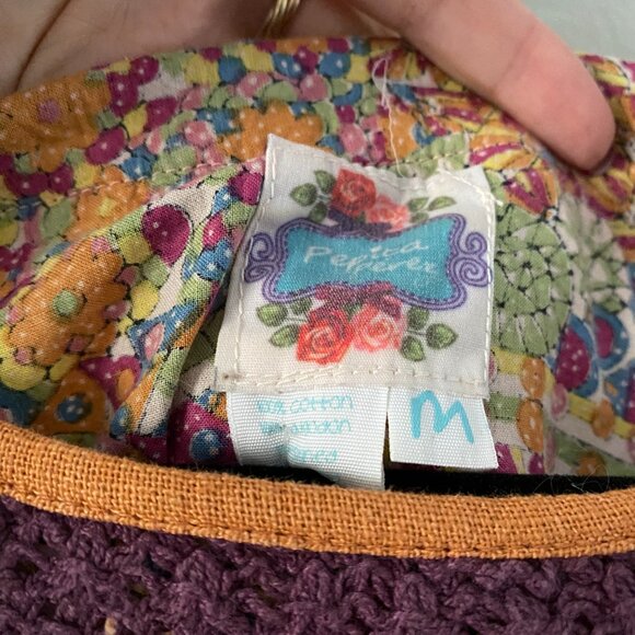 Pepita Perez Floral Boho Mini Tunic Dress Hippie Fall Medium India - Picture 4 of 9